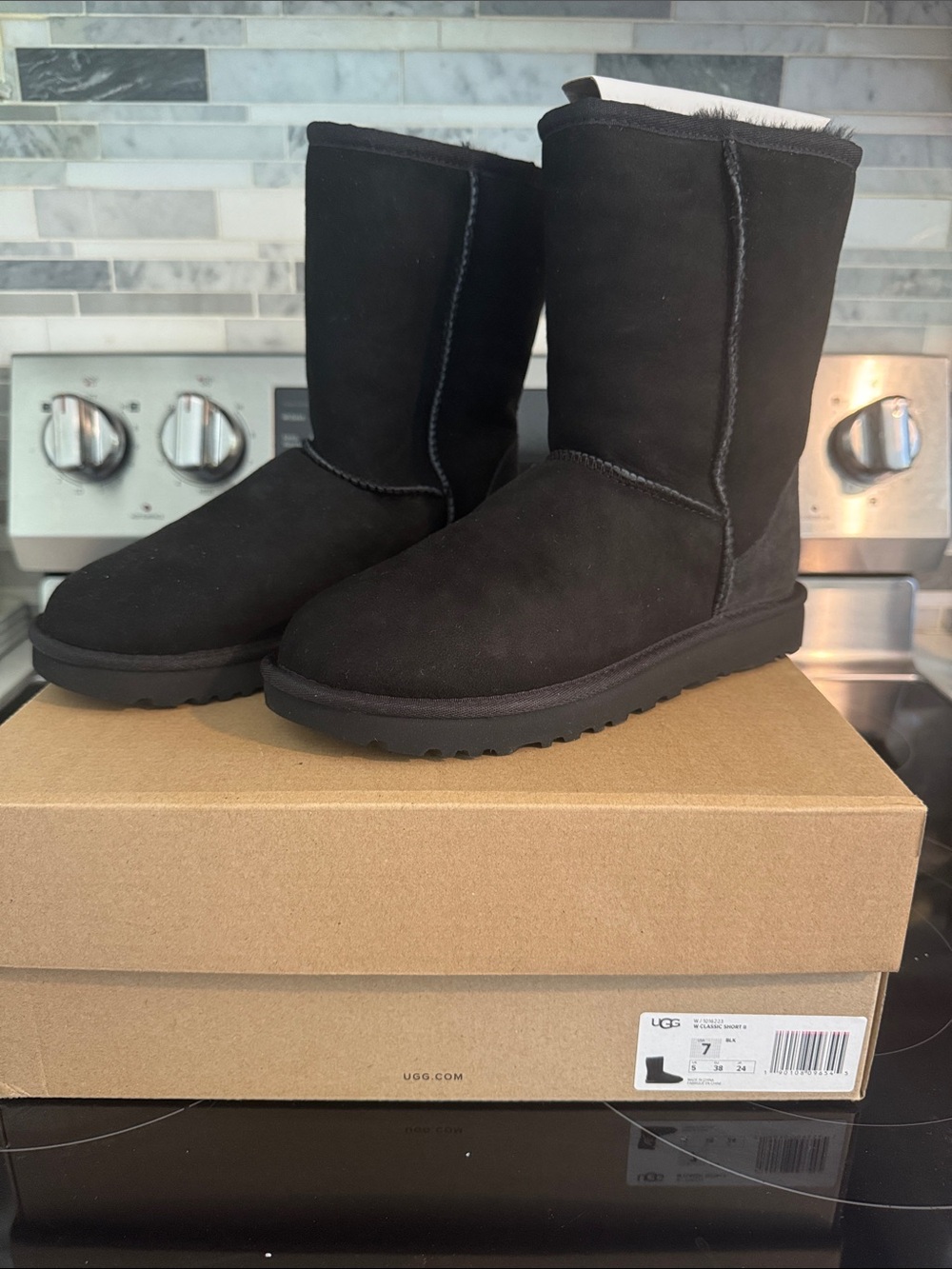 UGG Classic Short Women's Boot - Black Suede
